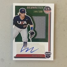 2022 USA Baseball Stars & Stripes Silhouettes Ethan Long Auto Relic 244/299