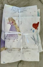 Pottery Barn Kids Disney Princess Crib Sheet 27.5  x 52   Toddler Flat Sheet