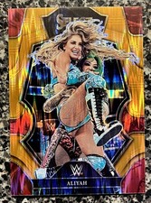 2023 Panini Select WWE #141 - Aliyah Premier Orange Flash Prizm 
