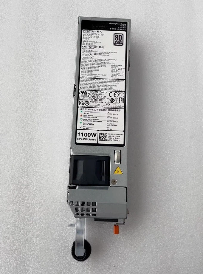 fitforDell R6525 R650 R7525 R750 1100W Switching Power Supply FR0KX 0FR0KX J9N6W - Image 2 of 2