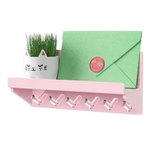 Key Holder Wall Mount - Decorative Key and Holder with Shelf Acrylic Key Hook...