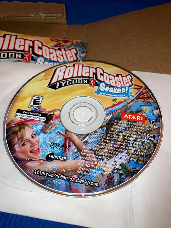 2005 Roller Coaster Tycoon 3 PC Game + Soaked Expansion Pack Atari 98/XP/2000 - Image 4 of 4