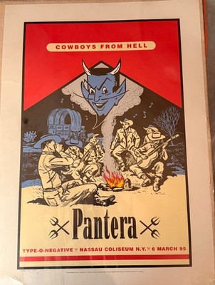 Pantera cowboys from hell type o negative Nassau coliseum n.y poster