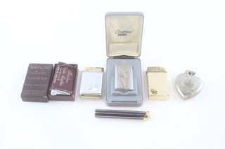 Vintage Pocket Lighters Musical Zippo Love Heart Benlow Pierre Cardin Enamel