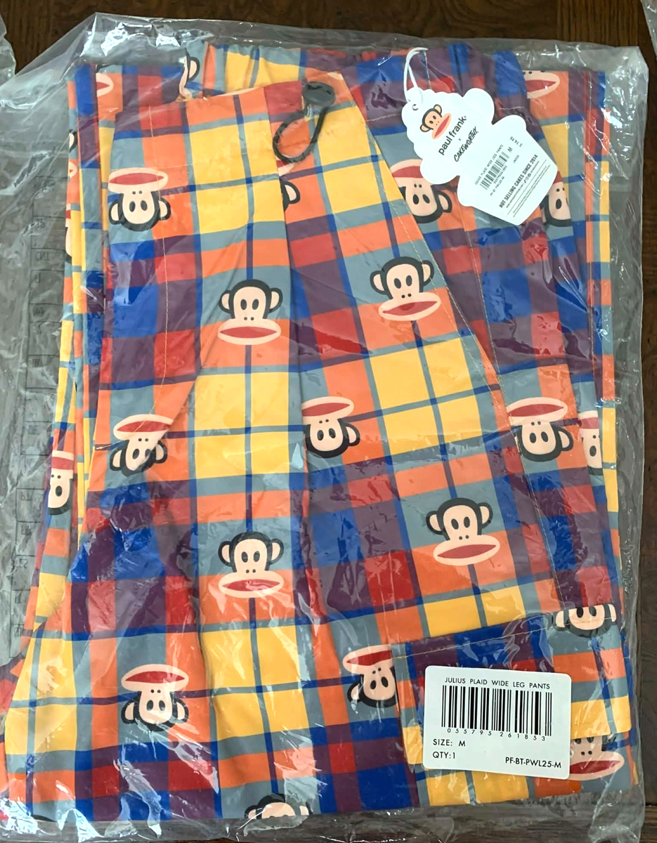 専用　Sサイズ Cakeworthy X Paul Frank Julius Wide Leg Plaid Pants MEDIUM Unisex
