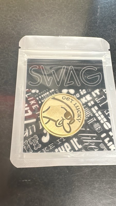 Swag Golf St Patricks Day 2026 Get Lucky Coin Ball Marker Flipper in hand sealed