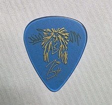 MOTLEY CRUE NIKKI SIXX Gold And Teal Blue Guitar Pick Dr. Feelgood