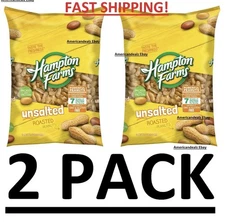 2 PACK Hampton Farms Unsalted In-Shell Peanuts 10 lbs. TOTAL - FAST SHIPPING