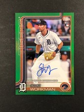 2025 Topps Update Gage Workman RC #US118 Real One Auto Green Foil 73/99 SP