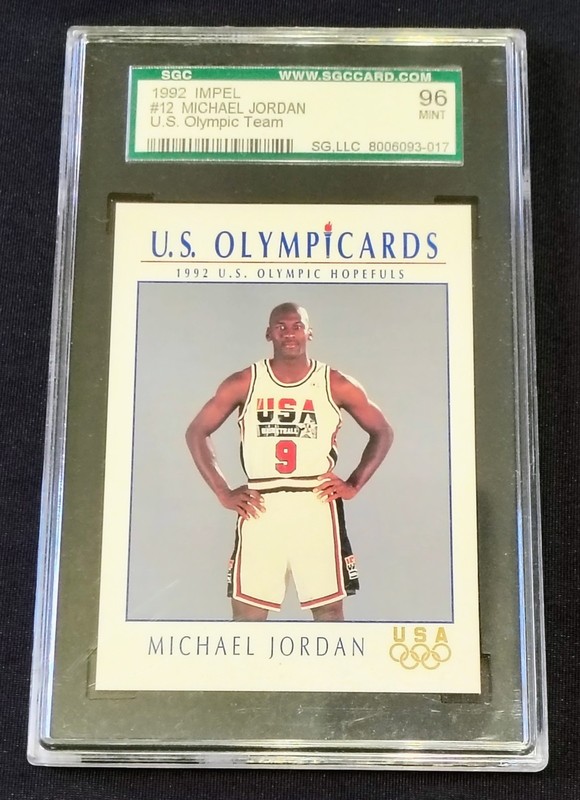 Michael Jordan 1992 Impel Olympicards #12 Old SGC 96 Mint = BGS 9.5 GEM MINT