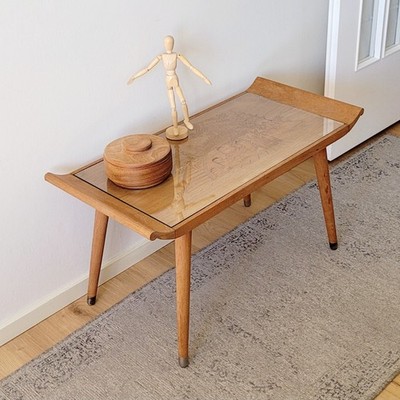 Vintage Mid-Century Modern Couchtisch Teak Holz geschnitzt asiatisch 60's 70's