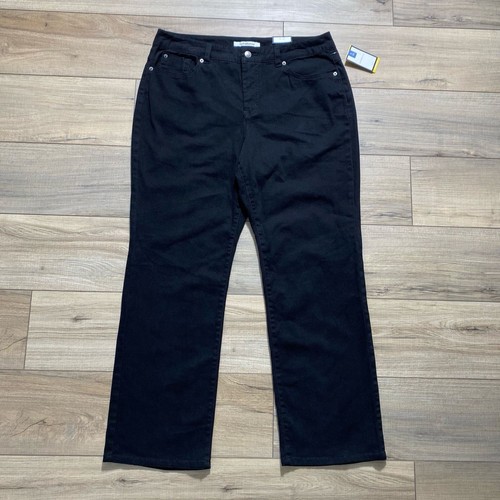 Croft & Barrow Womens Natural Fit Jeans Size 16 Black - Picture 1 of 13