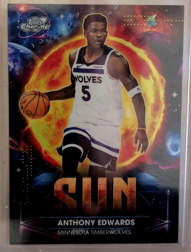 2025-26 Topps Cosmic Chrome Planetary Pursuit Anthony Edwards Sun SSP #PPS-5