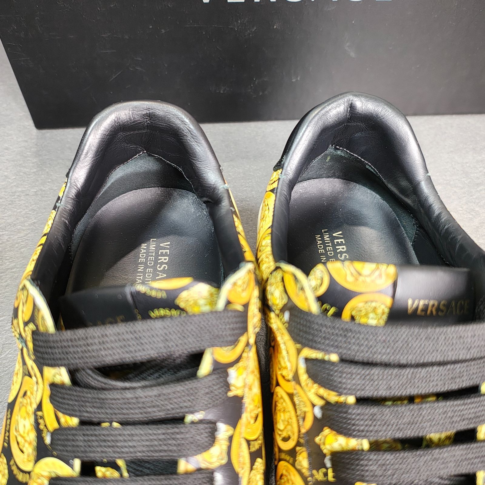 Versace Limited Edition 43 Sneakers Medusa All Over Pattern Black Made In Italy thumbnail 3