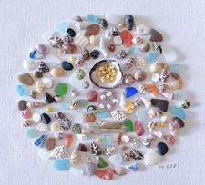 Genuine Surf Tumbled sea glass Okinawa shell mix from japan tiny to small