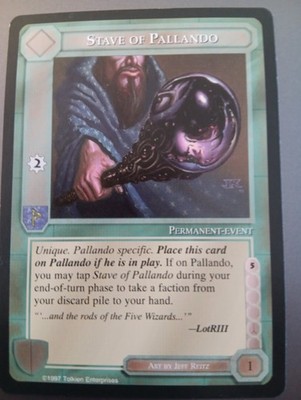 STAVE OF PALLANDO - Meccg - Middle Earth CCG - The White Hand - MEWH