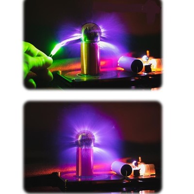 Mini Tesla Coil Artificial Lightning Generator Efficiency Scientific Experiment