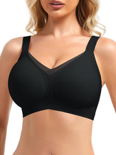 Wireless Bras for Women Jelly Bras with Support V Mesh Bralette  No Underwire E