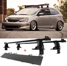 54" Roof Rack Cross Bars Cargo Carrier + Windshield Fairing For Honda Civic EF