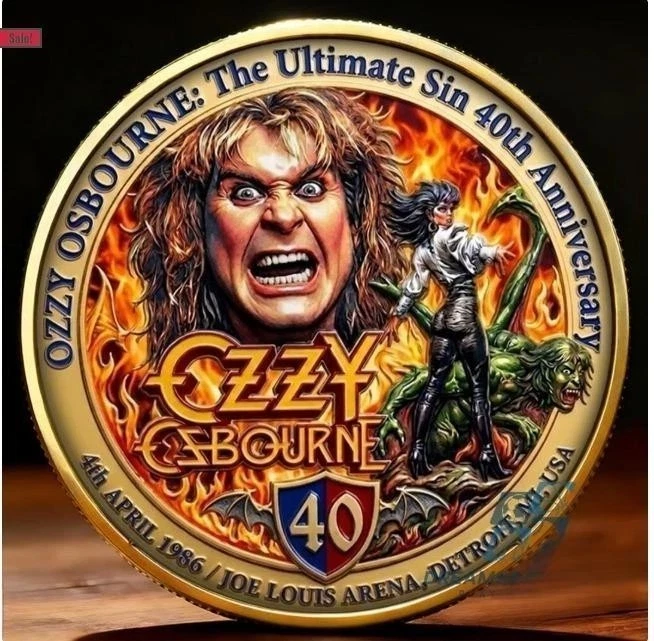 Ozzy Osbourne The Ultimate Sin 40th Anniversary Commemorative Coin Gift