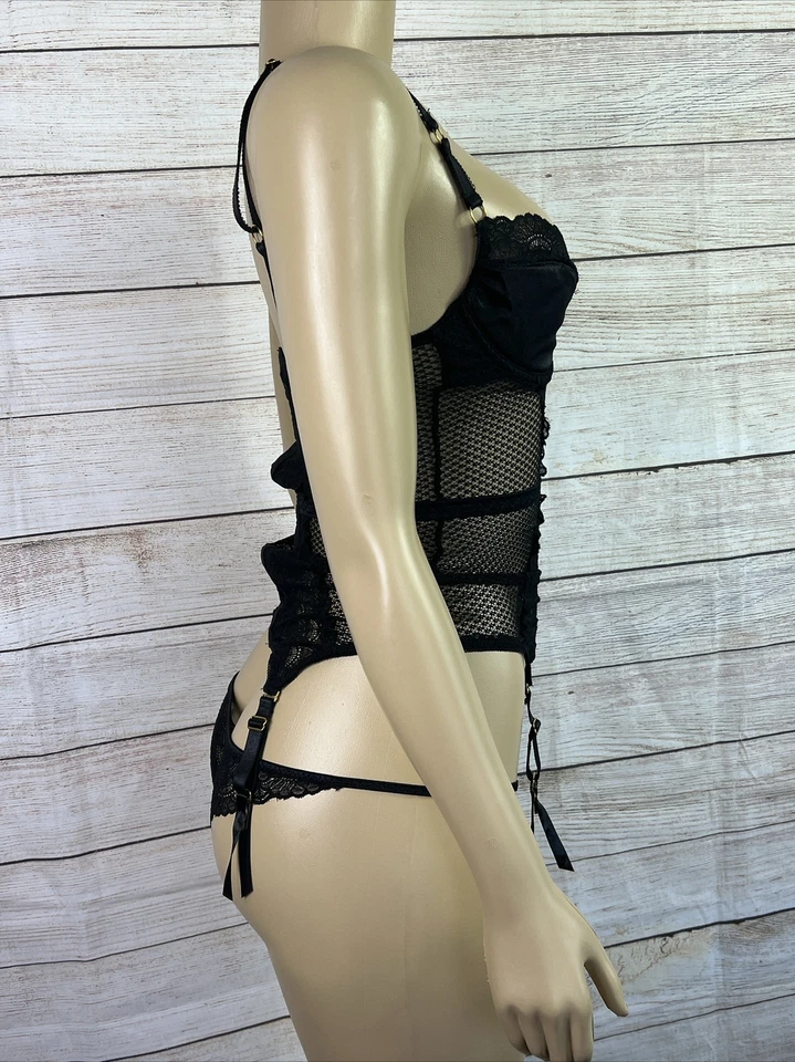 Sexy Seven 'Til Midnight Black Mesh Bodysuit Lingerie Size Small NWT - Image 4 of 4