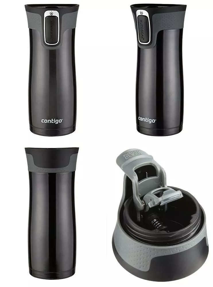 Contigo Autoseal West Loop Stainless Steel Coffee Travel Mug, Black, 16 oz