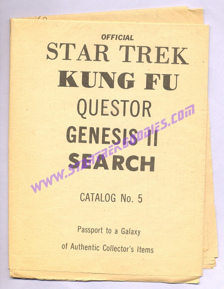 LINCOLN Enterprises 1976 CATALOG 5 Star Trek, Kung Fu, Questor, More
