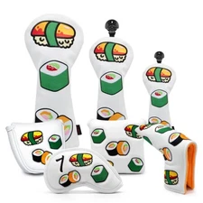New Sushi Golf Headcover for Driver/Fairway Wood/Hybrid/Iron/Putter Mallet Blade