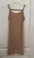 EUC Jumper Bodysuit  Size XS Tan Backless Cami Romper