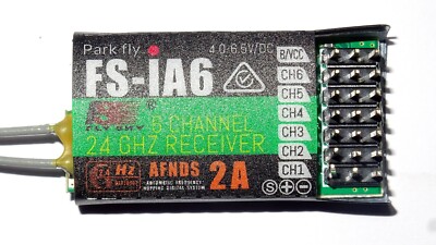 Flysky Empfänger FS-iA6 6 Kanal für RC Autos Boote Flugzeuge c/w Bindeschlüssel UK Verkäufer