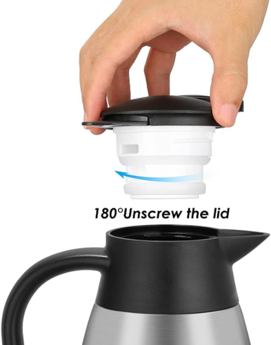 70 Oz Insulated Thermal Coffee Carafe Stainless Steel Double Walled Vacuum Coffe - Picture 5 of 12