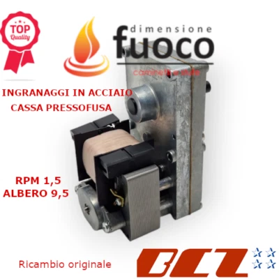 MOTORIDUTTORE MOD. 504 BCZ 1,5 RPM ALBERO 9,5 STUFA EDILKAMIN CADEL MONTEGRAPPA