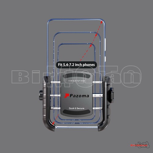 Black Phone Holder 360 Rotation Bracke For Harley Road Glide FLTRK FLTRXST 15-23 - 第 4/14 張圖片