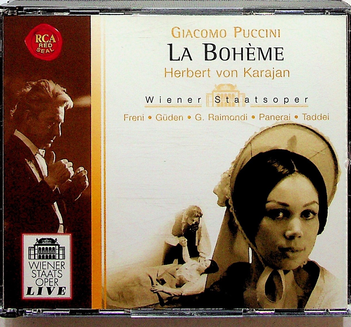 PUCCINI La Boheme 1963 Karajan Live 2-CD (1998) MIRELLA