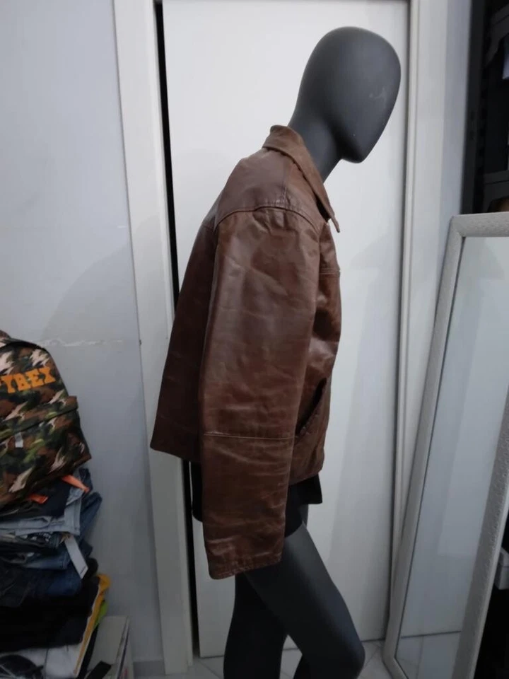 Jack Daniel’S Jacke aus Echtem Leder Gebraucht Man Gr. 54 Brown XYC723L - Bild 3 von 4