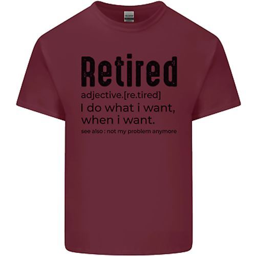 Retired Definition Funny Retirement Mens Cotton T-Shirt Tee Top - Picture 7 of 26