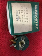 WIRE WOUND A58-25 OHM PICK A SHAFT 3-4 WATT  CLAROSTAT  NOS