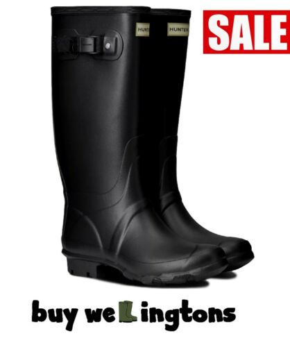 Huntress Wide Calf Damen Wellies Hunter Wellington Stiefel schwarz Größe 7 - Bild 1 von 2