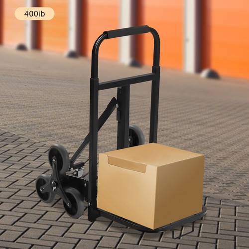 Stair Climbing Hand Truck Foldable Dolly Cart Dual Purpose Cart w/Retaining Rack