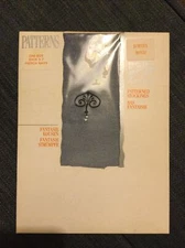 Vintage Pretty Polly Patterned Jewels Motif Stockings French Navy One Size 3-7