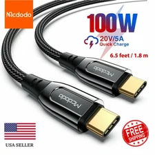 PD 100W 5A Mcdodo Type-C to Type C Fast Charging Data Sync Charger Cord