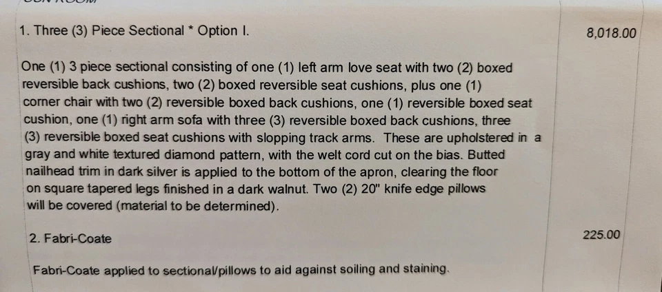 3 Piece, 9 x 6 High-end sectional couch; Professionally maintained  - Image 3 of 4