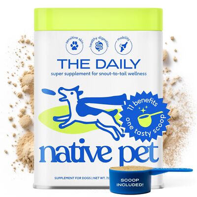 Native Pet The Daily Dog Supplement 7 oz - Multi Vitamin for Dogs Health - Tasty