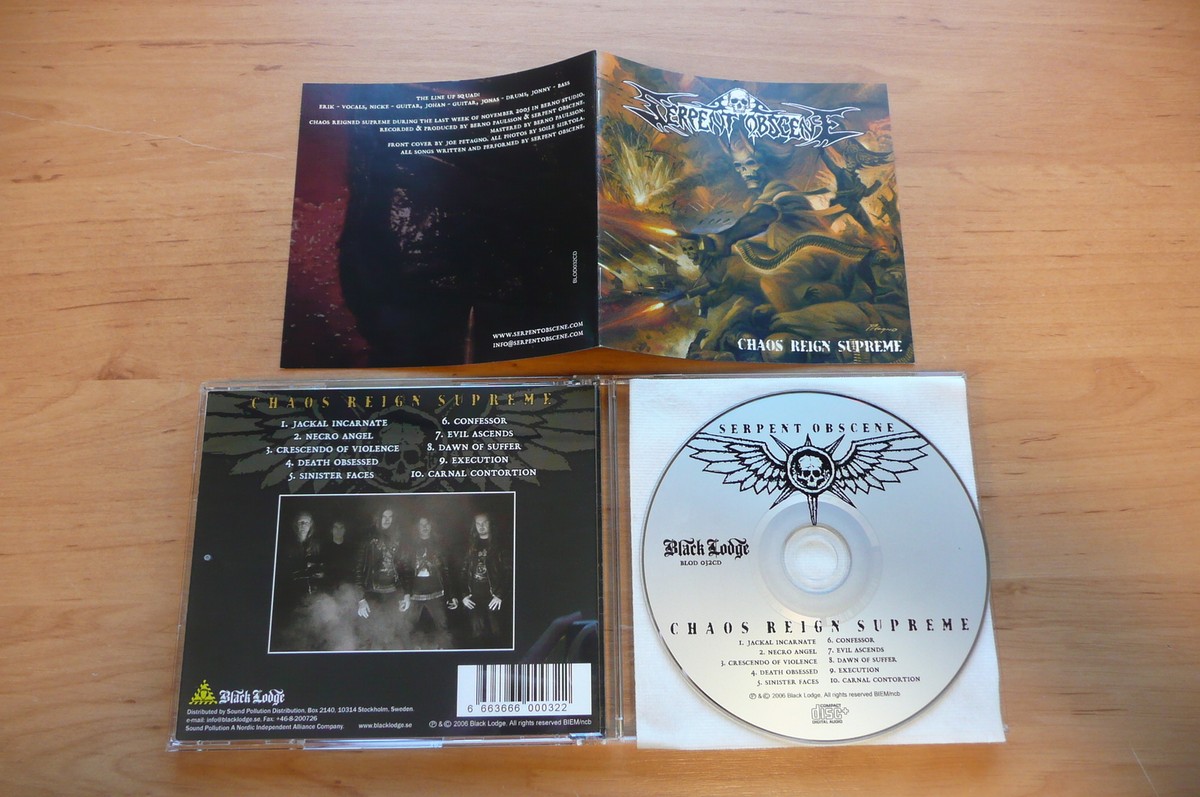 CD SERPENT OBSCENE - CHAOS REIGN SUPREME / BLACK LODGE 2006