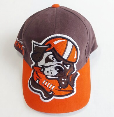 Vtg 90s Cleveland Browns Hat Snapback Brown Dawg Pound Lee Sport Nutmeg NFL