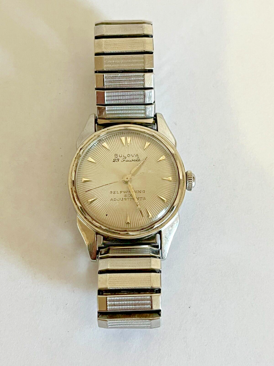 ビンテージBulova 23 automatic gold bezel Vintage Bulova 23 Jewels Automatic Watch Sunburst Watch | eBay