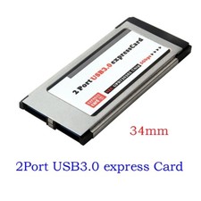 Image of PCI-E PCI Express To 2 Port USB 3.0 34 mm Expresscard Card Converter Adapter