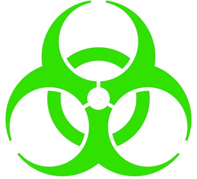 Biohazard Decal - Buy 1 Get 1 Free - Safety Symbol Bio Hazard Decal - BOGO