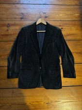 Black Velvet Blazer Jacket Size UK 38 EU 48