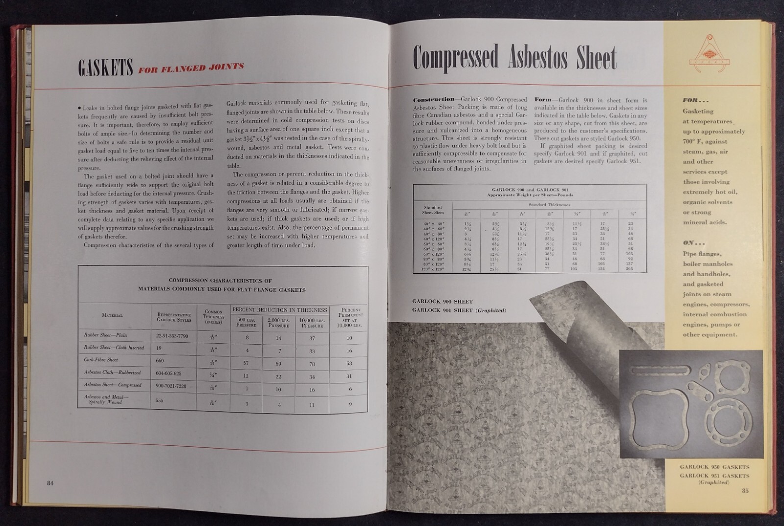 Garlock Packings and other Garlock Products Catalog J1949 eBay
